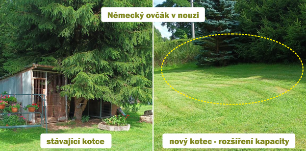  Sbírka na kotec a 3 boudy pro Německého ovčáka v nouzi